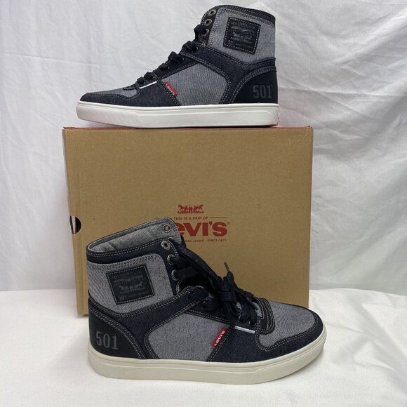 Levi's Other - Levis Mason HI 501 Denim Hi-Top Men Sneakers Size 8M Black/Charcoal 519215-24A
